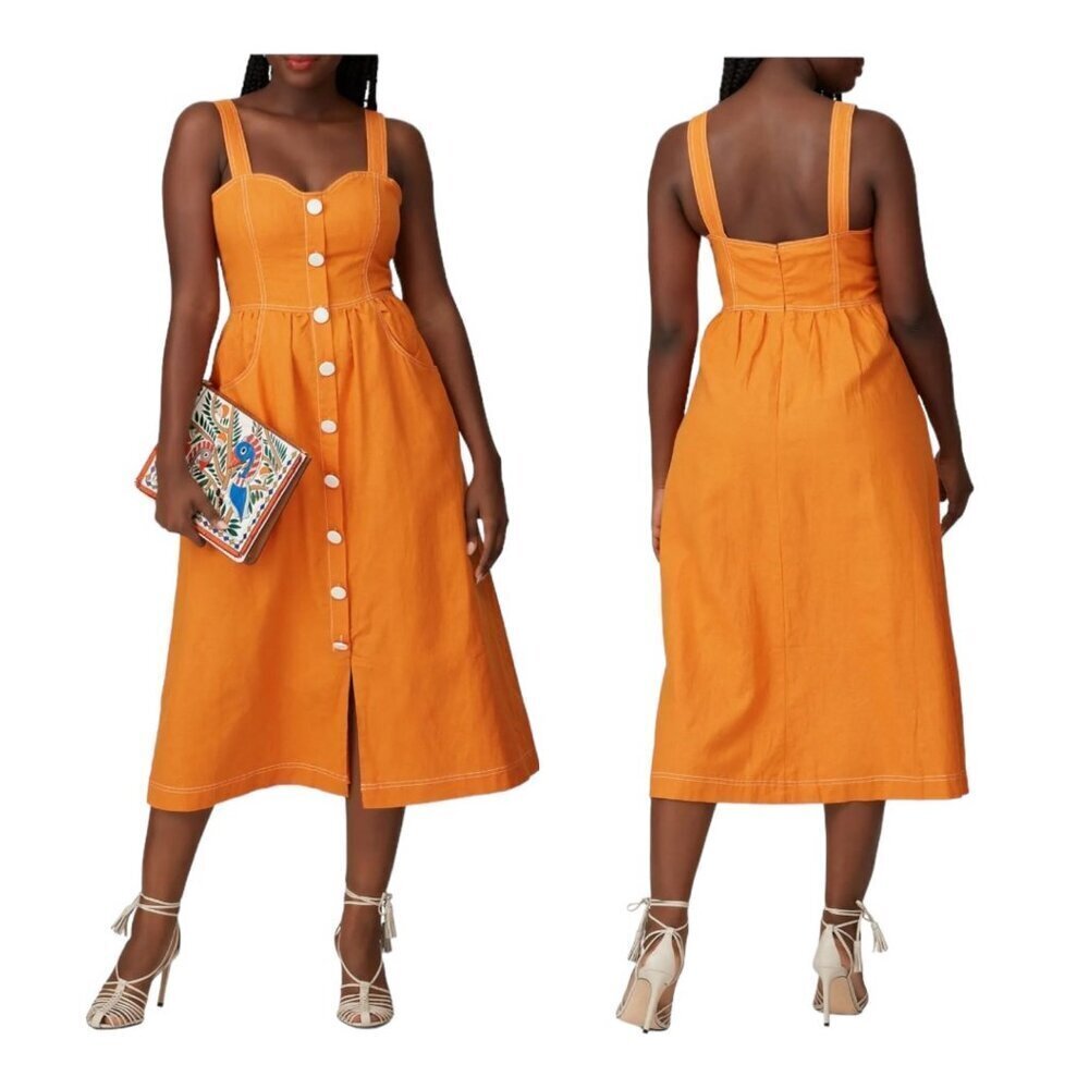 Talulah Orange Midi Dress